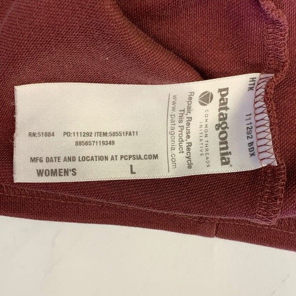 Patagonia Womens A Line Skirt Pockets Maroon Burgundy Casual Mini Skater - Picture 11 of 14